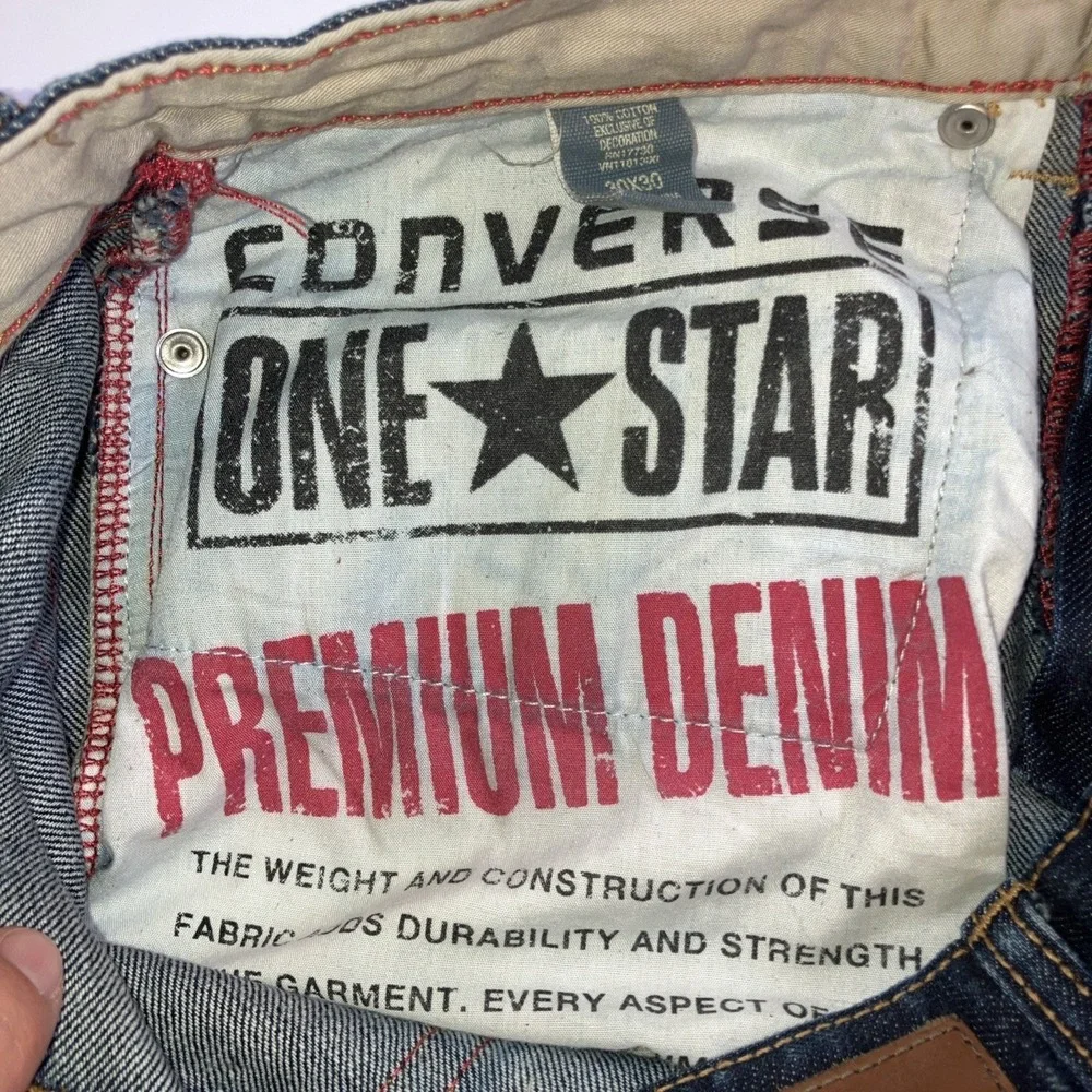 Converse One Star Jeans Mens 30x30 Selvedge Dark Wash Vintage Straight